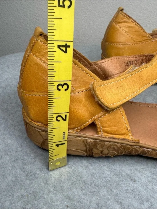 Josef Seibel Rosalie 42 Leather Sandals in Color Mango Floral Sole Women Size 41 - Picture 9 of 10
